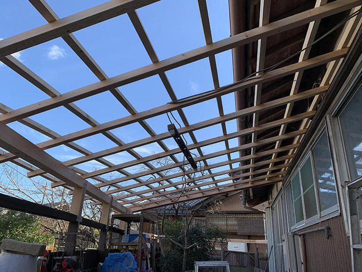 新たに木製の骨組みを作りました！！担当：亀田・濵﨑