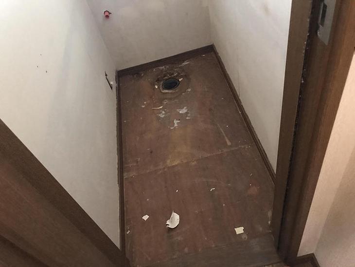 既存のクッションフロアをはがしました！担当：古屋・高見