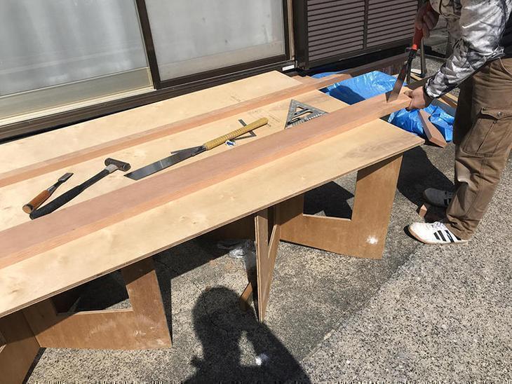 大工さんに木材を加工してもらっています！担当：高見・古屋
