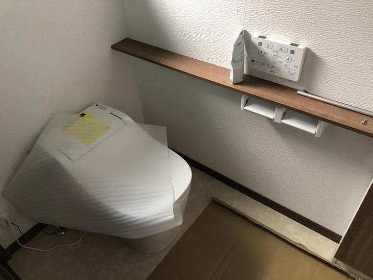 トイレが新しくなりました！タンクレストイレで中も広く、スッキリ仕上がりました！担当：古屋・高見・白井
