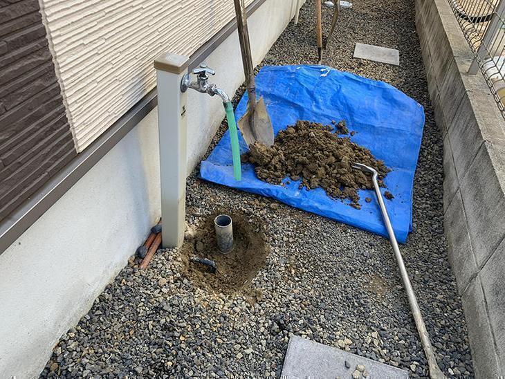立水栓の移設を行います。担当：亀田