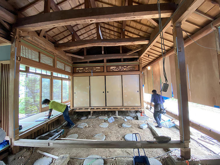 解体工事も終わり、大工さんの工事が本格的にスタートしました。担当：内田