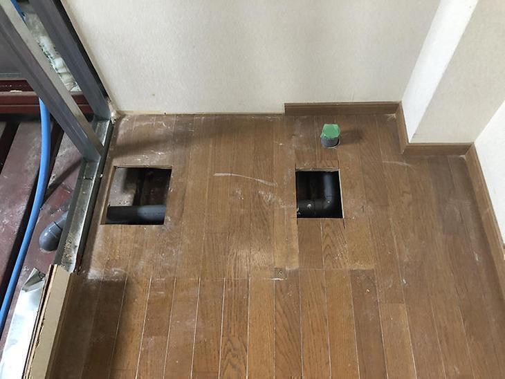 スタイリッシュにする為に洗濯パンをとりました！最近では洗濯パンが無い仕様が多くなってきてますね！担当：山中和樹・山﨑