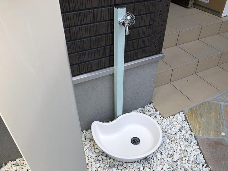 立水栓の施工が完了しました。デザインにこだわって選びました！担当：高見