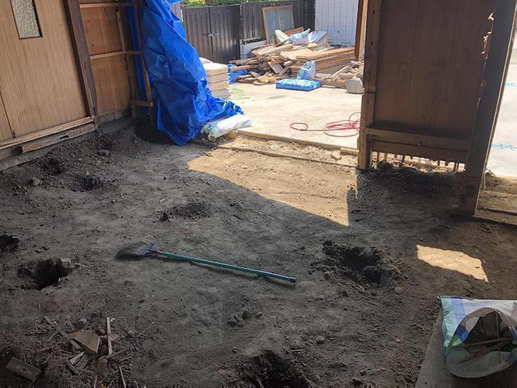 床の解体が完了しました！次は床組みをするためにコンクリートを打っていきます！担当：高見