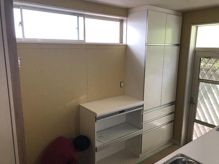 カップボードを設置しました！担当：山中和樹・馬渕