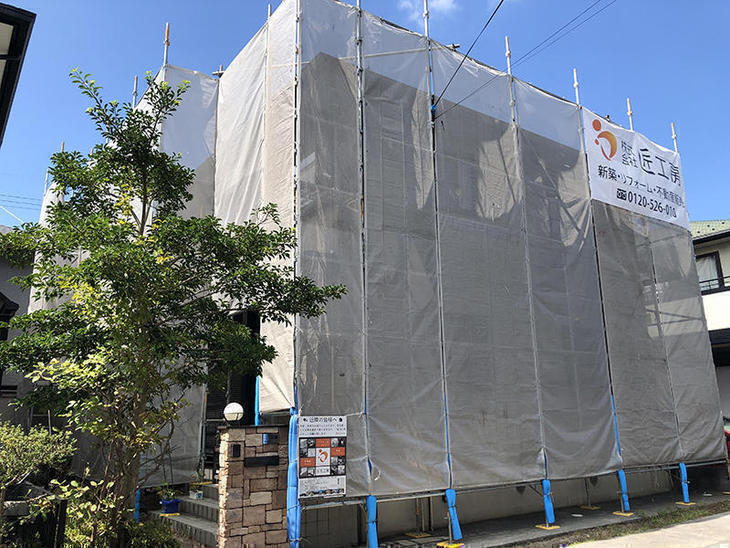 足場設置完了しました！担当：岩城