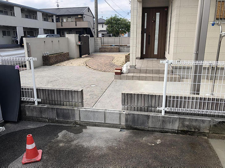 門柱を撤去して、フェンスにします！担当：坂根・岩城