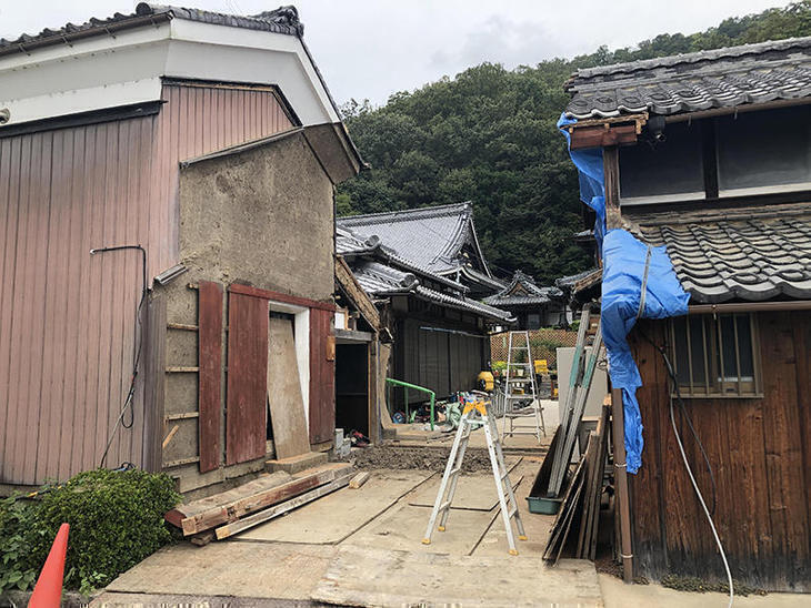 もうすぐ解体作業が終わります。焼き板もとっていきます。【彦根店】高見
