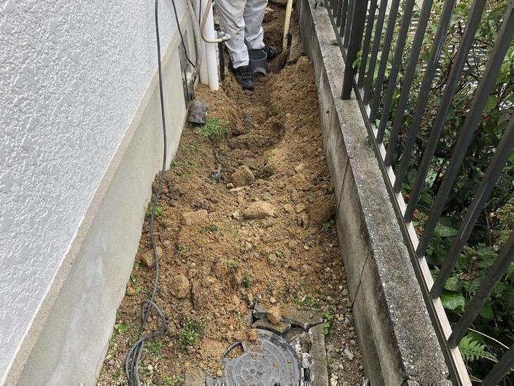 下水の配管をやり直しています！【野洲店】高田