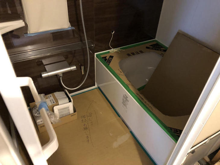 ユニットバス組立完了です。リクシルのリノビオです！【彦根店】高見・早川