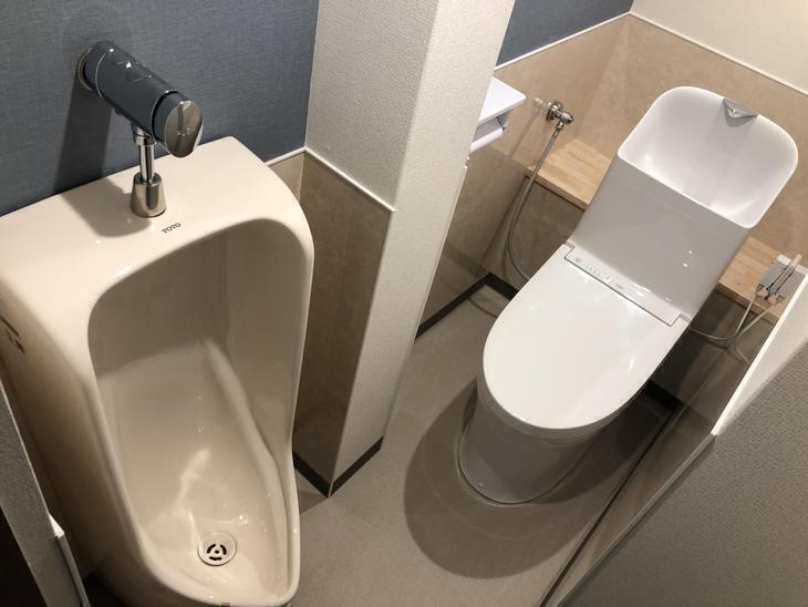 トイレが完成しました！小便器も別で設置しています。【野洲店】山中和樹