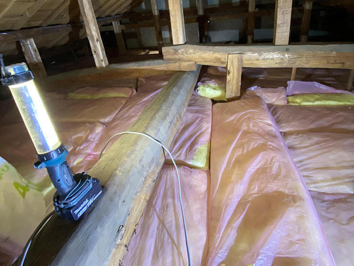和室の天井裏に断熱材を入れました！ これで、お部屋の断熱効果がUPします！【野洲店】山中日和・野本