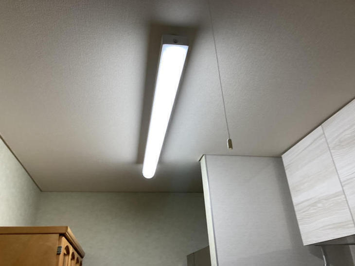 キッチンの照明を交換しました。LED照明で明るくなりました。【彦根店】有本