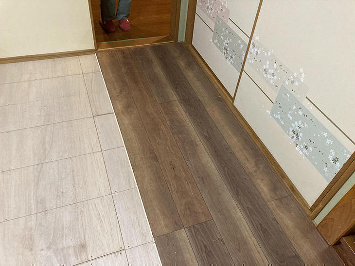 床張り替え工事進行中です。和室から洋室へ変えていきます。【水口店】越田