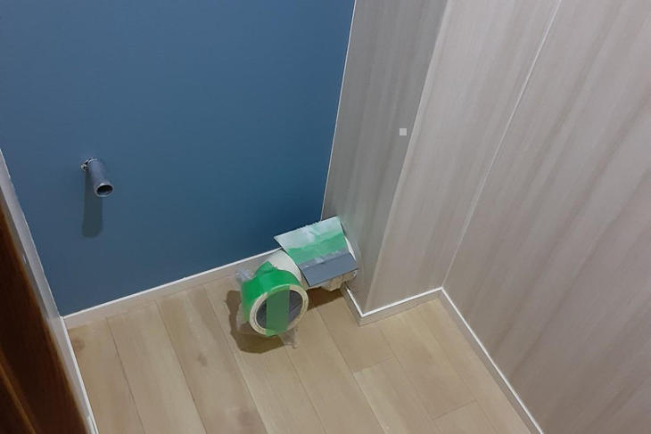 トイレのクロスとクッションフロアを貼り替えました。【草津栗東店】日浦