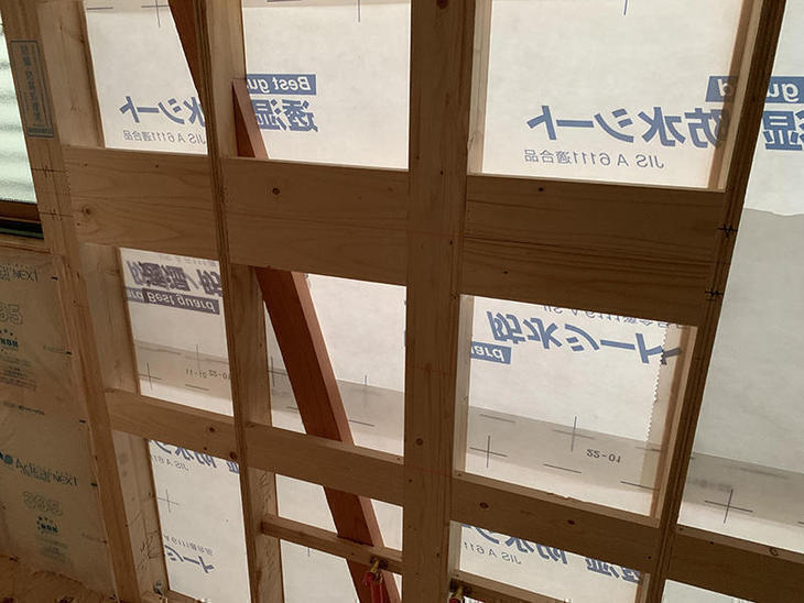 洗面脱衣室に下地を入れました。【野洲店】先山