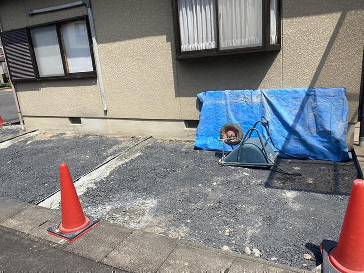 家周りの花壇やブロックを撤去しました。【大津湖西店】築山・山本梨生