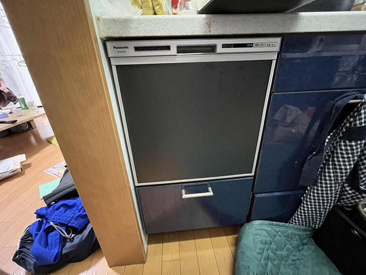 食洗器の設置工事を行いました。新しい食洗器で、家事が楽になります。【湖東湖北店】 金ヶ﨑・吉岡