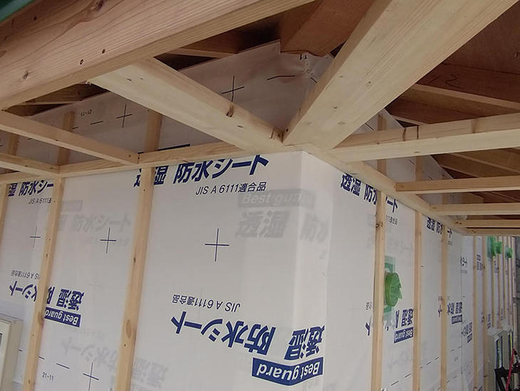 下屋の軒天下地を造作しました。【野洲店】津田