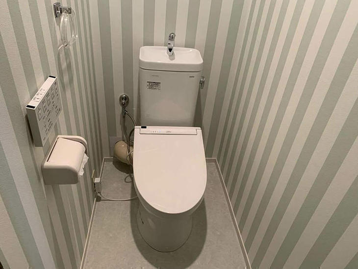 トイレ交換工事を行いました。きれいなレストルームになりました。【湖東湖北店】世良・吉岡