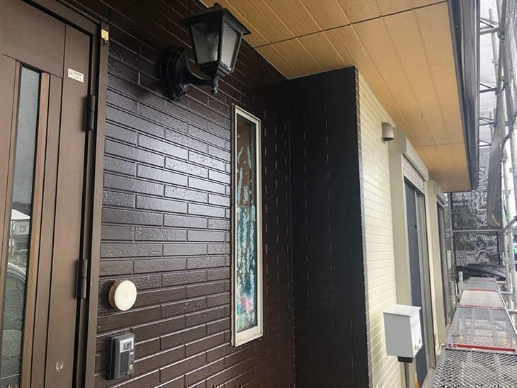 外壁塗装工事を行いました。きれいに塗装されています！ 【湖東湖北店】 山中和樹・吉岡