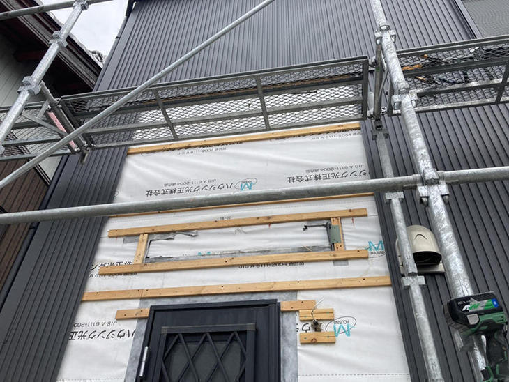 ガルバリウム捲り施工しました。【湖東湖北店】堀・有本