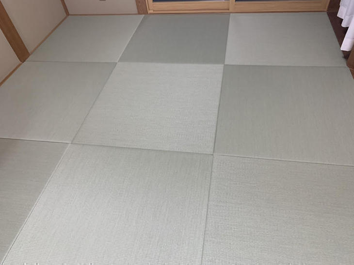 畳を新調しました。琉球風畳でおしゃれに仕上がりました！【大津堅田店】築山・山本梨生