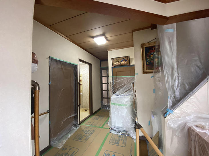 解体のための養生をしました。【野洲店】野本