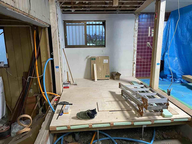 大工工事がスタートしました。床下地まで完了してます！【野洲店】岩城