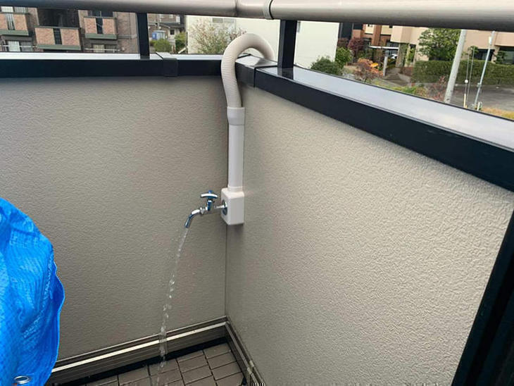2階ベランダに水栓を取付しました！これで2階でお水を使えます！【野洲店】野々下