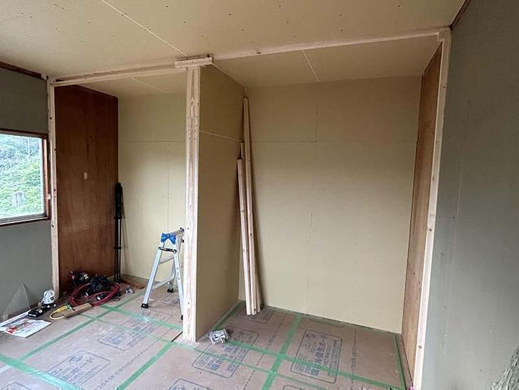 クローゼット下地を組みました【野洲店スタッフ】
