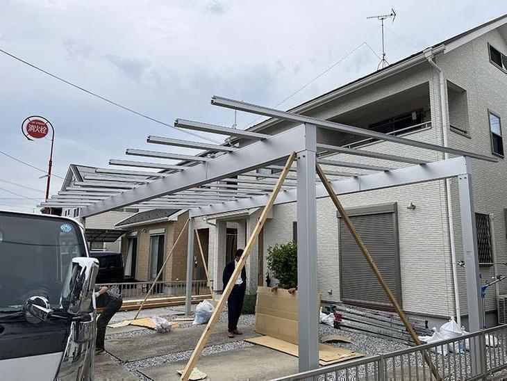 カーポートの造作を行なっています！【野洲店スタッフ】