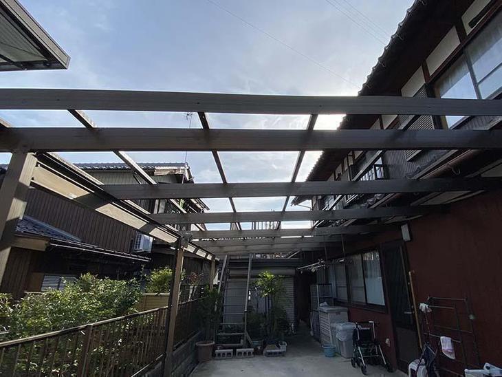 カーポートの波板を外しました。【野洲店スタッフ】