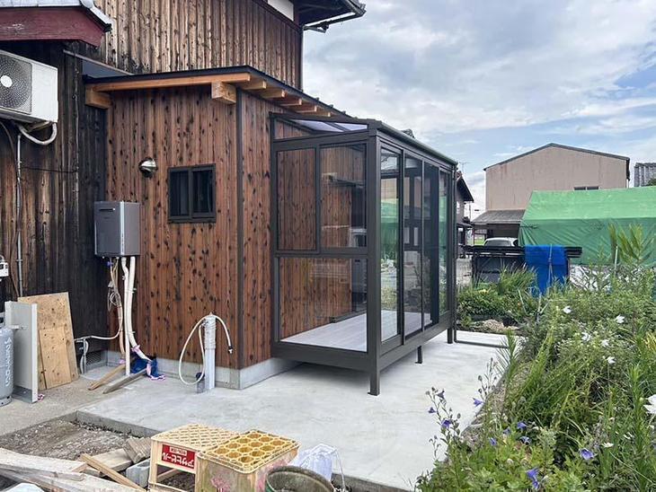 コンクリートを打ち、テラスを増築しました！【湖東湖北店スタッフ】