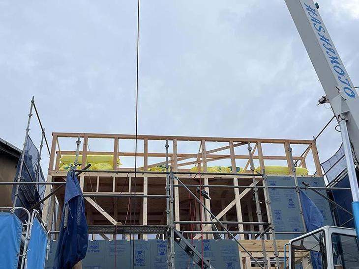 今日は草津で棟上げ工事です！【野洲店スタッフ】