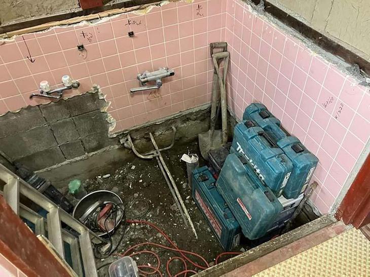 在来のお風呂を解体しました！【湖東湖北店スタッフ】