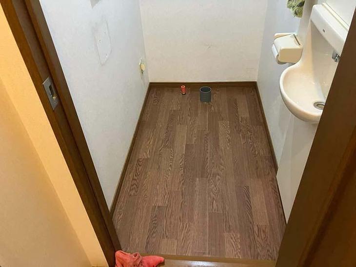 トイレのクッションフロアを張り替えました！【湖東湖北店スタッフ】