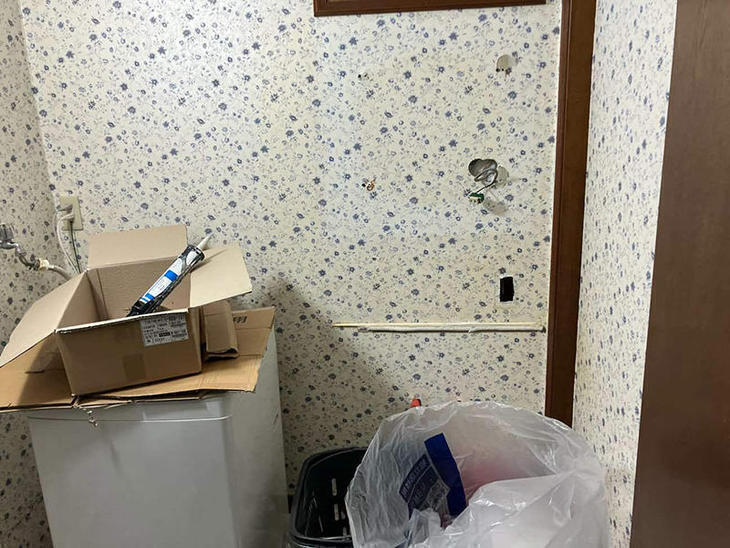 既存の洗面台を撤去しました！【湖東湖北店スタッフ】