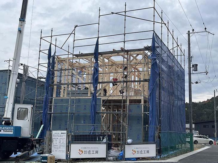 今日は工事部みんなで棟上げ工事です！【野洲店スタッフ】