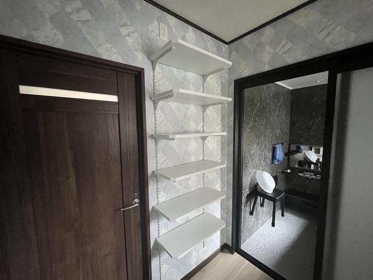 洗面室に便利な可動棚を取り付けました！【野洲店スタッフ】