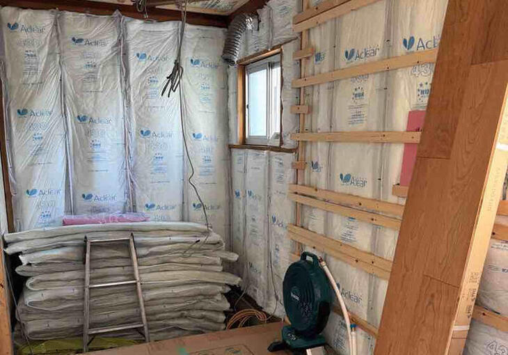 解体後大工さんによる下地造作、補強をしました！この作業が重要なんだよねぇ【野洲店スタッフ】