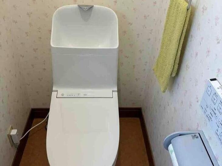 トイレの漏水でお困りのお客様に、トイレ交換のご提案をさせて頂きました。スッキリとした雰囲気でとてもかっこよくなりました！【彦根店スタッフ】