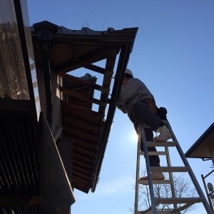 ?A軒天井をはっていきます