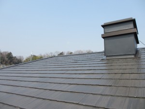 屋根　下塗り後