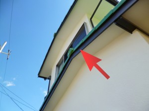 施工後＿破風板は板金を加工して取り付けました