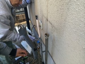 給湯器取外後配管部分