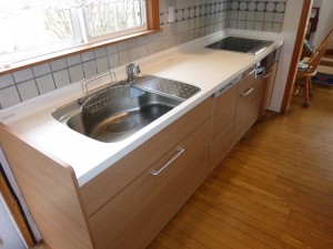 人造大理石のカウンターです