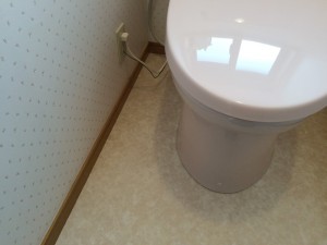 石目調のクッションフロアにしました