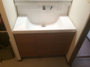 左側が引き出し、右側が開き戸になっています。